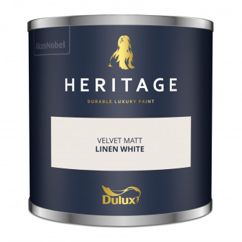 Dulux Trade Heritage Colour Tester Linen White 125ML
