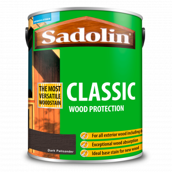 Sadolin Classic All Purpose Woodstain – Weatherproof Interior and Exterior Wood Stain - Dark Palisan