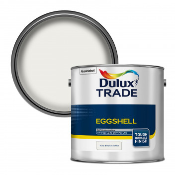 Dulux Trade Eggshell Pure Brilliant White 2.5L