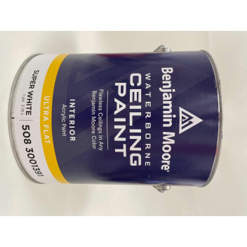 3.78L Benjamin Moore Ceiling Paint - Super White (US Gallon)