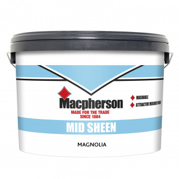 Macpherson Mid Sheen – Washable Mid-Sheen Paint for Interior Walls and Ceilings - Magnolia – 10L