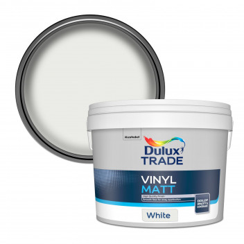 Dulux Trade Vinyl Matt White 10L