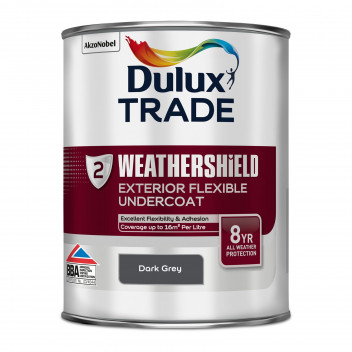 Dulux Trade Weathershield Exterior Undercoat Dark Grey 1L