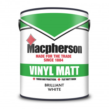 Macpherson Vinyl Matt – Tough and Durable Flat Matt Coverage for Interior Walls and Ceilings - Brill