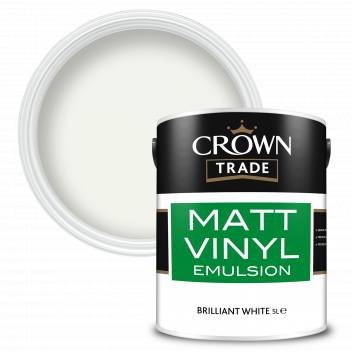 5L Crown Trade Matt Vinyl Brilliant White