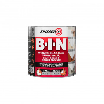 Zinsser B-I-N Shellac-Based Primer-Sealer White 2.5L
