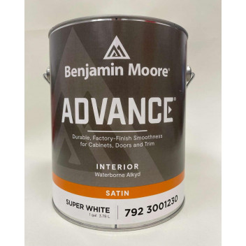 3.78L Benjamin Moore Advance Satin - Super White (US Gallon)