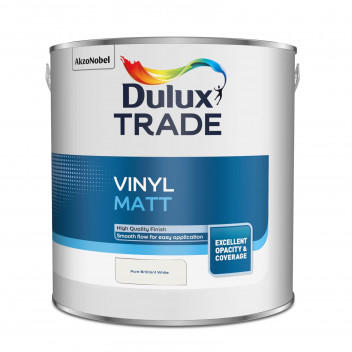 Dulux Trade Vinyl Matt Pure Brilliant White 2.5L
