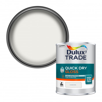 Dulux Trade Quick Dry Gloss Pure Brilliant White 1L