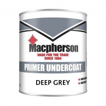 Macpherson Undercoat – Full-Coverage Undercoat for Interior Wood and Metal – Deep Grey – 1L