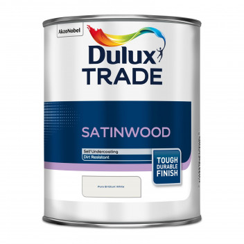 Dulux Trade Satinwood Pure Brilliant White 1L