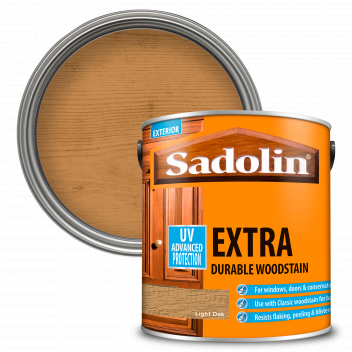 Sadolin Extra Durable Woodstain – Weatherproof Exterior Wood Stain for Ultimate Protection - Light O