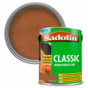 Sadolin Classic All Purpose Woodstain – Weatherproof Interior and Exterior Wood Stain - Burma Teak -