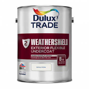 Dulux Trade Weathershield Exterior Undercoat Pure Brilliant White 5L
