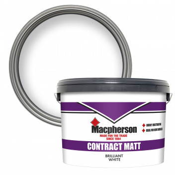 Macpherson Contract Matt – Quick-Drying Obliterating Emulsion for Plaster Walls and Ceilings – Brill