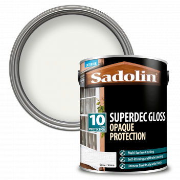 Sadolin Superdec Gloss – Opaque Finish For Wood and Other Surfaces With 10 Year Protection - Super W