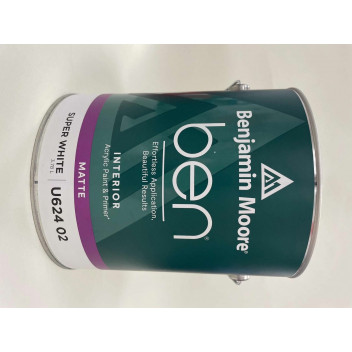 3.78L Benjamin Moore Ben Matte - Super White (US Gallon)