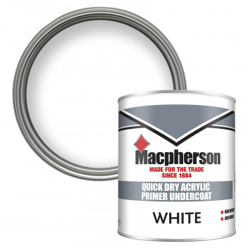 Macpherson Acrylic Primer Undercoat – Fast-Drying Water-Based Primer Undercoat for Interior Wood - W
