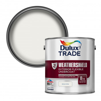 Dulux Trade Weathershield Exterior Undercoat Pure Brilliant White 2.5L