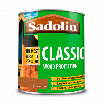 Sadolin Classic All Purpose Woodstain – Weatherproof Interior and Exterior Wood Stain - Antique Pine