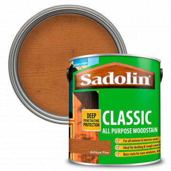 Sadolin Classic All Purpose Woodstain – Weatherproof Interior and Exterior Wood Stain - Antique Pine