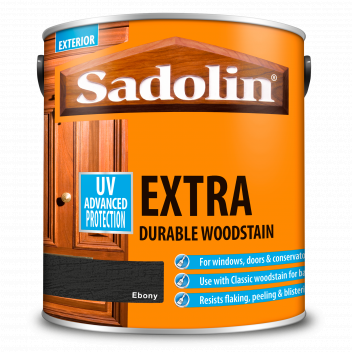 Sadolin Extra Durable Woodstain – Weatherproof Exterior Wood Stain for Ultimate Protection - Ebony –