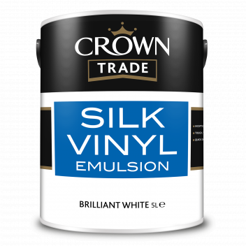 5L Crown Trade Vinyl Silk Brilliant White