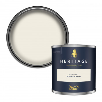 Dulux Trade Heritage Colour Tester Alabaster White 125ML