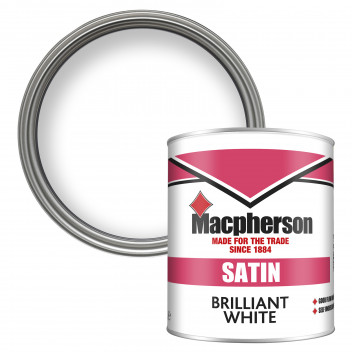 Macpherson Satin Finish – Tough Washable Paint for Interior Wood and Metal - Brilliant White – 1L