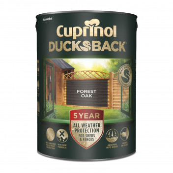 Cuprinol Ducksback Shed & Fence Paint - Forest Oak - 5L