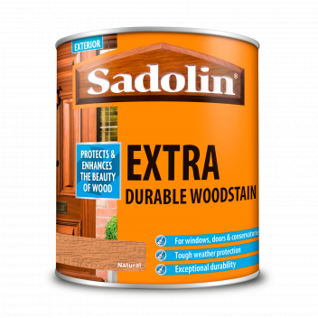 Sadolin Extra Durable Woodstain – Weatherproof Exterior Wood Stain for Ultimate Protection - Natural