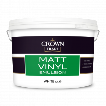 10L Crown Trade Matt Vinyl White