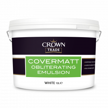 10L Crown Trade Covermatt Obliterating Emulsion White