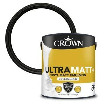 Crown UltraMatt+ White Paint Brilliant White 2.5L