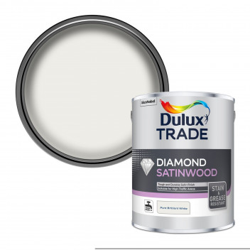 Dulux Trade Diamond Satinwood Pure Brilliant White 2.5L