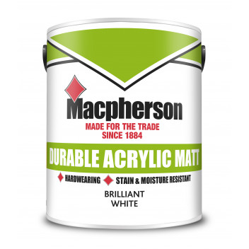 Macpherson Durable Acrylic Matt – Hardwearing and Washable Paint for Interior Wall and Ceilings - Br