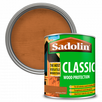Sadolin Classic All Purpose Woodstain – Weatherproof Interior and Exterior Wood Stain - Antique Pine