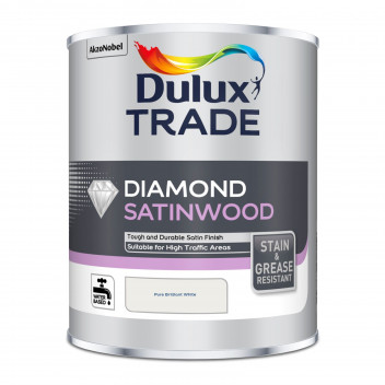 Dulux Trade Diamond Satinwood Pure Brilliant White 1L