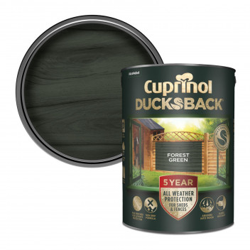 Cuprinol Ducksback Shed & Fence Paint - Forest Green - 5L