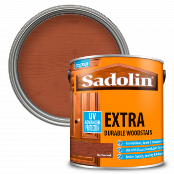 Sadolin Extra Durable Woodstain – Weatherproof Exterior Wood Stain for Ultimate Protection - Redwood