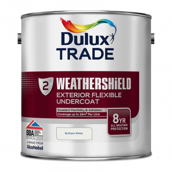 Dulux Trade Weathershield Exterior Undercoat Pure Brilliant White 2.5L
