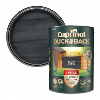 Cuprinol Ducksback Shed & Fence Paint - Silver Copse - 5L