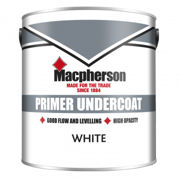 Macpherson Undercoat – Full-Coverage Undercoat for Interior Wood and Metal – White – 2.5L