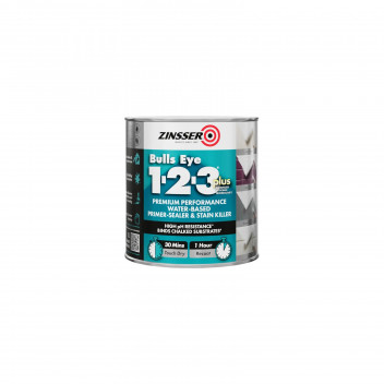 Zinsser Bullseye 1-2-3 Plus Water-Based Cationic Primer-Sealer White 1L