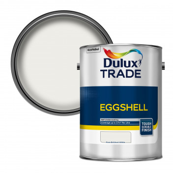 Dulux Trade Eggshell Pure Brilliant White 5L