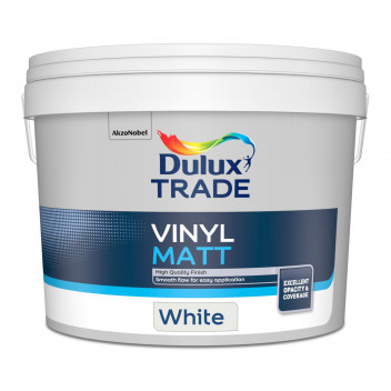 Dulux Trade Vinyl Matt White 10L