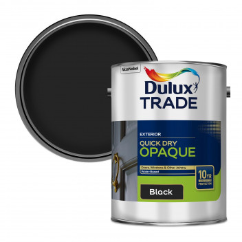 Dulux Trade Quick Dry Opaque Black 5L