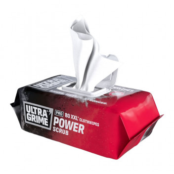 UltraGrime PRO Power Scrub XXL Clothwipes 80 Pack