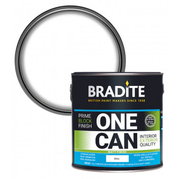 2.5L Bradite One Can Multi Surface - Matt OC63 - White