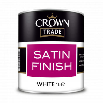 1L Crown Trade Satin Finish White